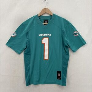 Miami Dolphins Football Jersey Boys Large Green NFL Team Apparel Tagovailoa 1